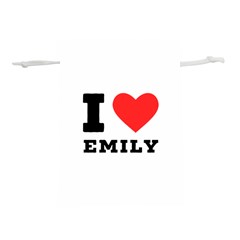 I Love Emily Lightweight Drawstring Pouch (m) by ilovewhateva