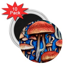 Whimsical Mushroom 2 25  Magnets (10 Pack)  by GardenOfOphir