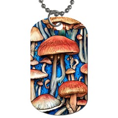 Whimsical Mushroom Dog Tag (one Side) by GardenOfOphir