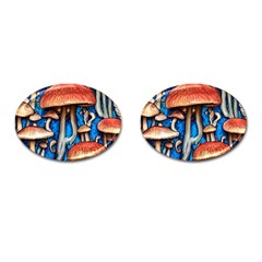 Whimsical Mushroom Cufflinks (oval) by GardenOfOphir