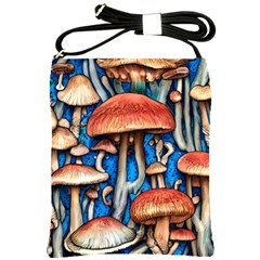 Whimsical Mushroom Shoulder Sling Bag by GardenOfOphir