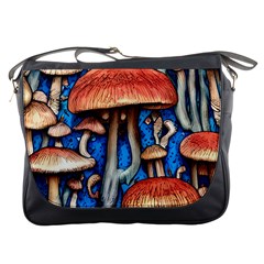 Whimsical Mushroom Messenger Bag by GardenOfOphir