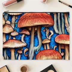 Whimsical Mushroom Cosmetic Bag (xxxl) by GardenOfOphir