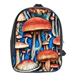 Whimsical Mushroom School Bag (XL) Front