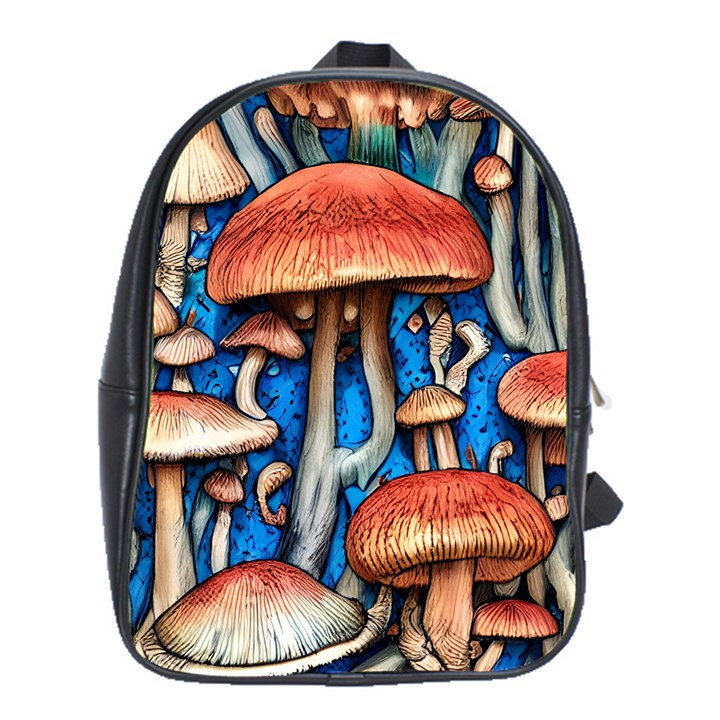 Whimsical Mushroom School Bag (XL)