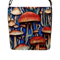 Whimsical Mushroom Flap Closure Messenger Bag (l) by GardenOfOphir