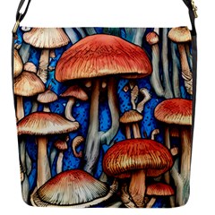 Whimsical Mushroom Flap Closure Messenger Bag (s) by GardenOfOphir