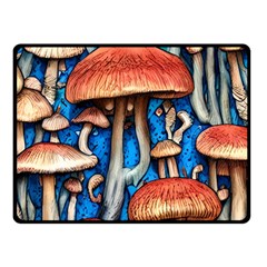 Whimsical Mushroom Fleece Blanket (small) by GardenOfOphir