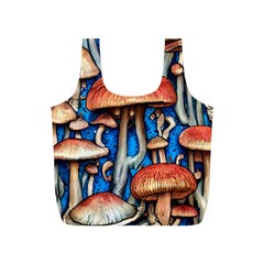 Whimsical Mushroom Full Print Recycle Bag (s) by GardenOfOphir