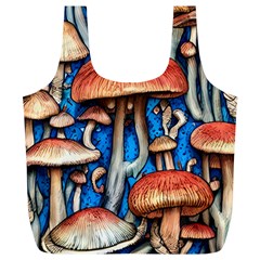 Whimsical Mushroom Full Print Recycle Bag (xl) by GardenOfOphir