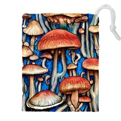 Whimsical Mushroom Drawstring Pouch (5xl)