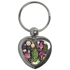 Forest Fairycore Foraging Key Chain (heart) by GardenOfOphir