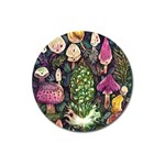 Forest Fairycore Foraging Magnet 3  (Round) Front