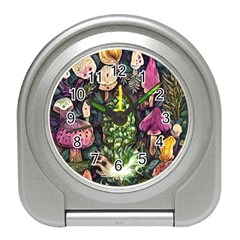 Forest Fairycore Foraging Travel Alarm Clock by GardenOfOphir