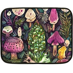 Forest Fairycore Foraging One Side Fleece Blanket (mini) by GardenOfOphir