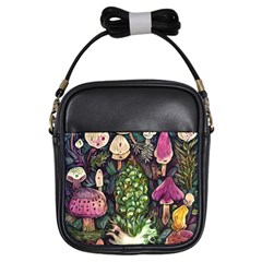 Forest Fairycore Foraging Girls Sling Bag by GardenOfOphir