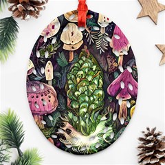 Forest Fairycore Foraging Ornament (oval Filigree) by GardenOfOphir