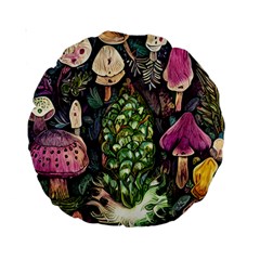 Forest Fairycore Foraging Standard 15  Premium Round Cushions by GardenOfOphir