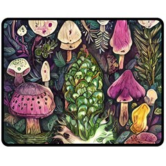 Forest Fairycore Foraging Fleece Blanket (medium) by GardenOfOphir