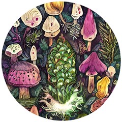 Forest Fairycore Foraging Wooden Puzzle Round by GardenOfOphir