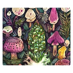 Forest Fairycore Foraging One Side Premium Plush Fleece Blanket (small) by GardenOfOphir