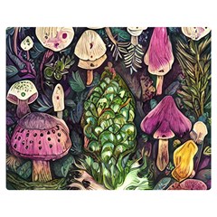 Forest Fairycore Foraging One Side Premium Plush Fleece Blanket (medium) by GardenOfOphir