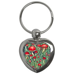 Natural Fairy Foraging Garden Key Chain (heart) by GardenOfOphir