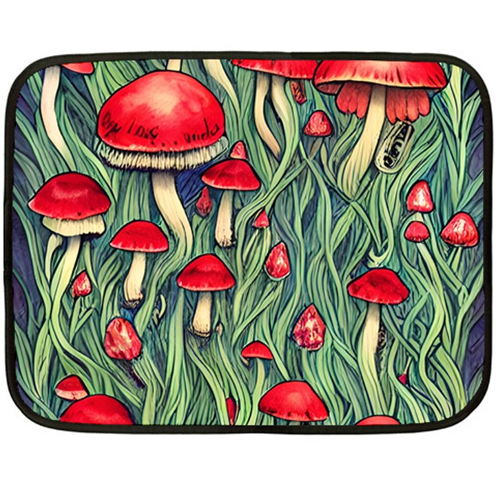 Natural Fairy Foraging Garden Fleece Blanket (Mini)