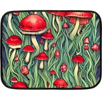 Natural Fairy Foraging Garden Fleece Blanket (Mini) 35 x27  Blanket Back