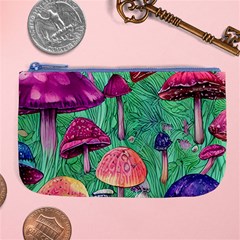 Vintage Flowery Foraging Garden Large Coin Purse by GardenOfOphir