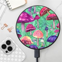 Vintage Flowery Foraging Garden Wireless Fast Charger(black) by GardenOfOphir