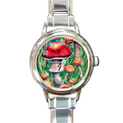 Woodsy Foraging Garden Round Italian Charm Watch by GardenOfOphir