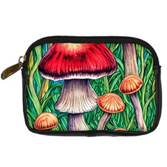 Woodsy Foraging Garden Digital Camera Leather Case by GardenOfOphir