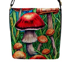 Woodsy Foraging Garden Flap Closure Messenger Bag (l) by GardenOfOphir