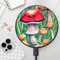 Woodsy Foraging Garden Wireless Fast Charger(black) by GardenOfOphir