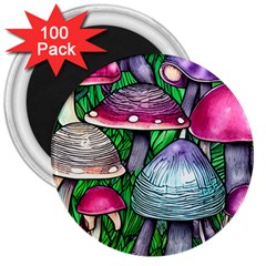 Fantasy Foraging Garden 3  Magnets (100 Pack) by GardenOfOphir