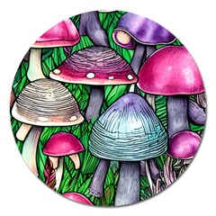 Fantasy Foraging Garden Magnet 5  (round) by GardenOfOphir