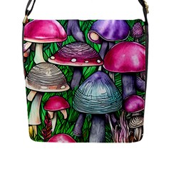 Fantasy Foraging Garden Flap Closure Messenger Bag (l) by GardenOfOphir