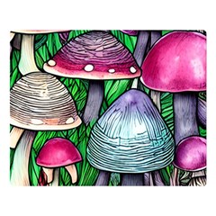 Fantasy Foraging Garden One Side Premium Plush Fleece Blanket (large)