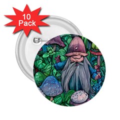 Mushroom Design Fairycore Forest 2 25  Buttons (10 Pack)  by GardenOfOphir