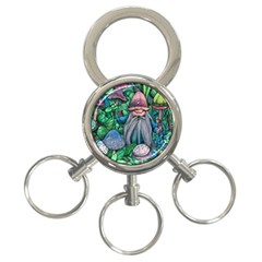 Mushroom Design Fairycore Forest 3-ring Key Chain by GardenOfOphir