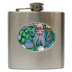 Mushroom Design Fairycore Forest Hip Flask (6 Oz) by GardenOfOphir