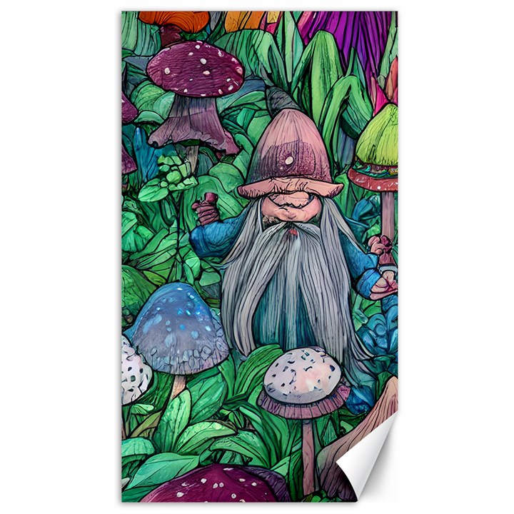 Mushroom Design Fairycore Forest Canvas 40  x 72 