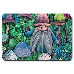 Mushroom Design Fairycore Forest Large Doormat by GardenOfOphir