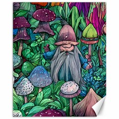 Mushroom Design Fairycore Forest Canvas 11  X 14  by GardenOfOphir