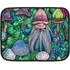 Mushroom Design Fairycore Forest Fleece Blanket (mini) by GardenOfOphir