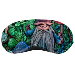 Mushroom Design Fairycore Forest Sleeping Mask by GardenOfOphir