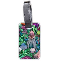 Mushroom Design Fairycore Forest Luggage Tag (one Side) by GardenOfOphir