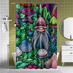 Mushroom Design Fairycore Forest Shower Curtain 48  X 72  (small)  by GardenOfOphir