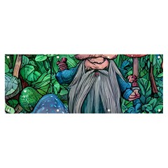 Mushroom Design Fairycore Forest Banner And Sign 8  X 3  by GardenOfOphir